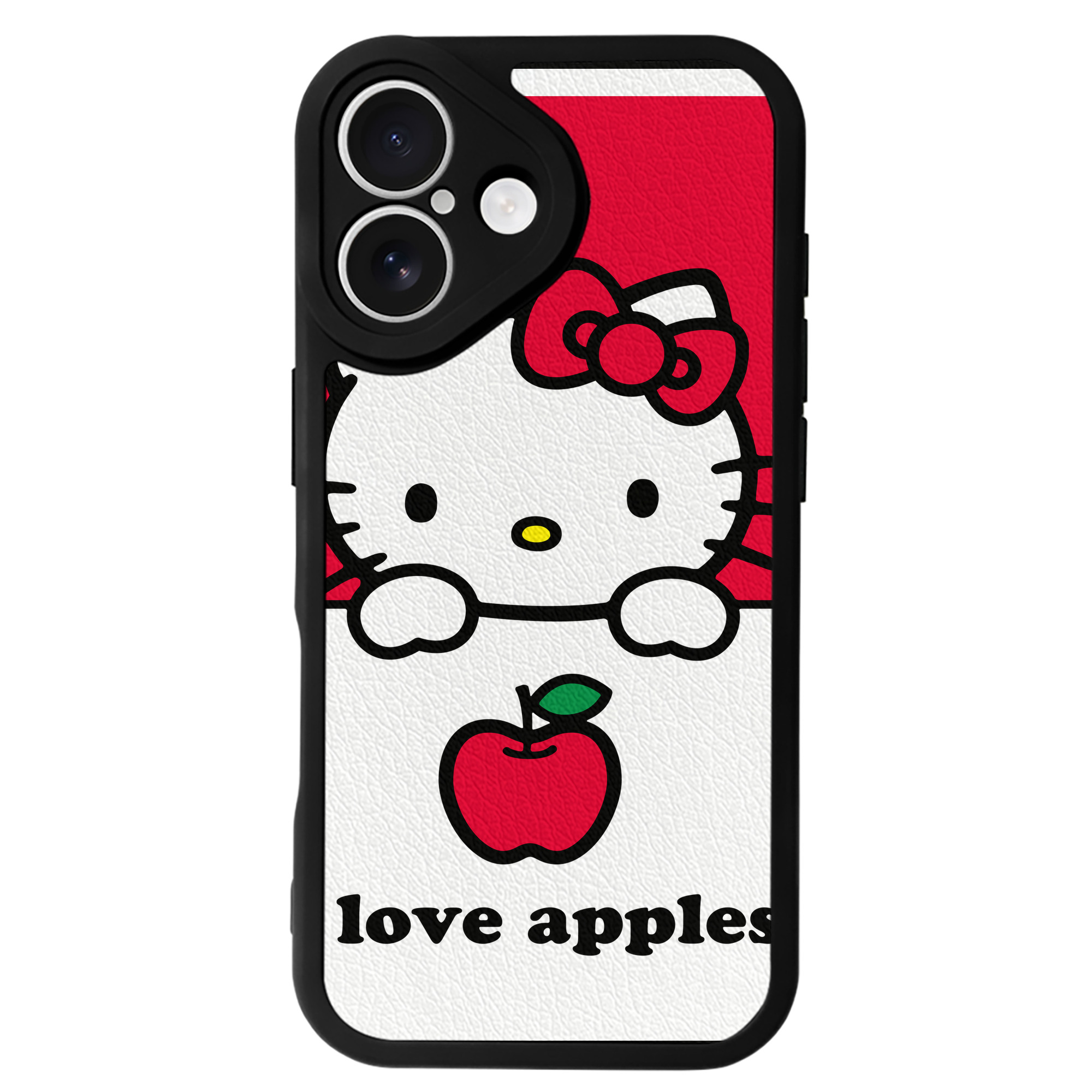 （画像用） Hello Kitty ハローキティ 【iPhone 16シリーズ対応】シリコンスマホケース（レザー調） 材質：シリコン